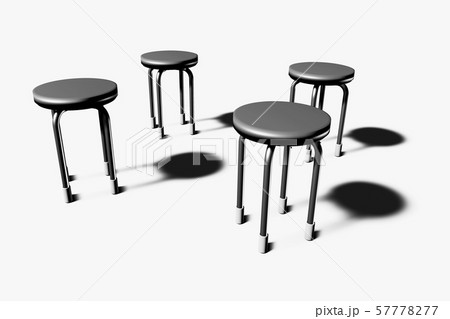 椅子　(並べた椅子　白バック) 57778277