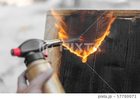 Professional carpenter using old traditional 57780071