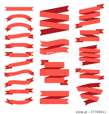 Flat ribbon banner. Vintage paper tags labels. Old graphic ribbons for banners vector set Flat ribbon banner. Vintage paper tags labels. Old graphic ribbons for banners vector set 57780611