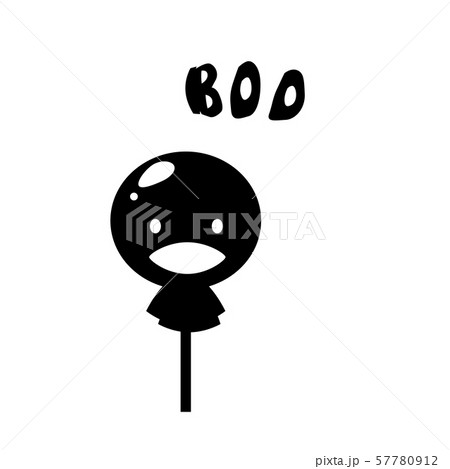 Candy Halloween flat single icon. Halloween symbol of fear and danger. Black spooky decorative Candy Halloween flat single icon. Halloween symbol of fear and danger. Black spooky decorative 57780912