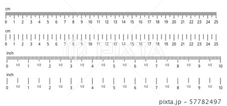 Inch and metric rulers. Centimeters and inches measuring scale. Precision measurement of ruler tools 57782497