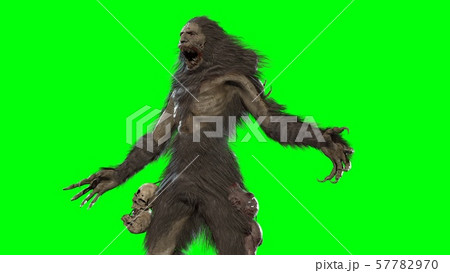 Wendigo mythical monster 3d render 57782970