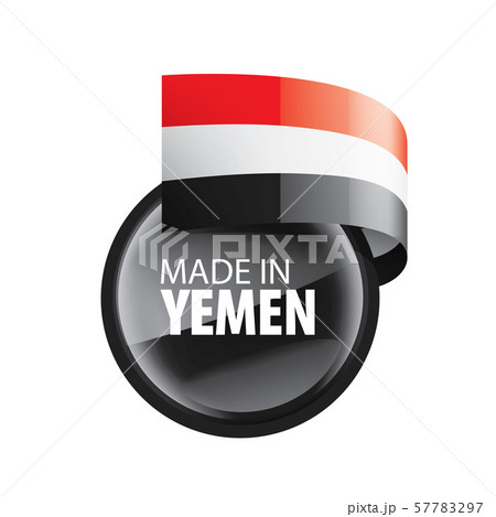 Yemeni flag, vector illustration on a white background. 57783297