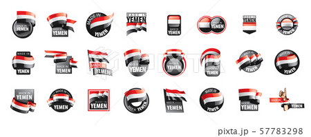 Yemeni flag, vector illustration on a white background. 57783298