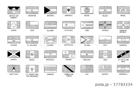 Flags of the American continent. 57783334