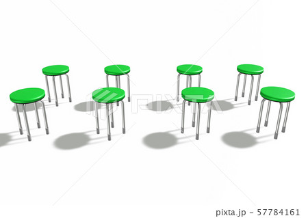椅子　(並べた椅子　白バック) 57784161