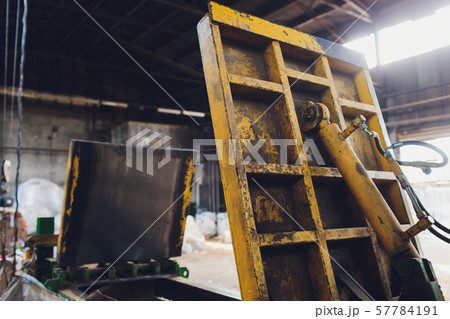 Special equipment for pressing paper waste at a waste sorting plant for further disposal or 57784191
