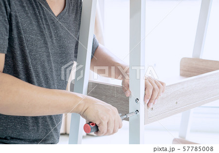 Assembling furniture in the living room 57785008