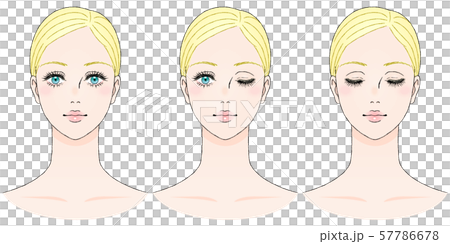 女性の顔 美容イメージ 正面のイラスト素材 女性の顔 美容イメージ 正面のイラスト素材