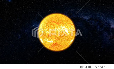 View from space on Sun surface with solar flares View from space on Sun surface with solar flares 57787111