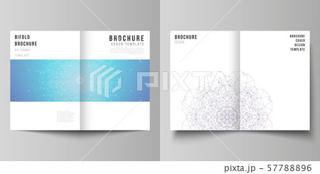 Vector layout of two A4 format modern cover mockups design templates for bifold brochure, flyer Vector layout of two A4 format modern cover mockups design templates for bifold brochure, flyer 57788896