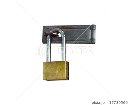 Old lock isolated on white background 57789560