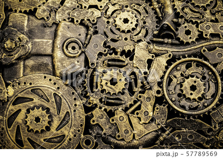 Background metal vintage machinery. 57789569