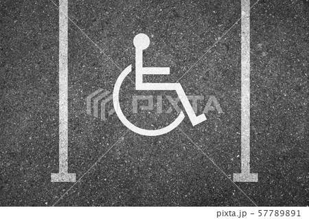 handicapped parking spot top view 57789891