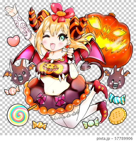 萬聖節角色扮演女孩魔鬼沒有字符 萬聖節角色扮演女孩魔鬼沒有字符 57789906