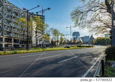 三宅坂警察総合庁舎と国会議事堂の景色 57790922