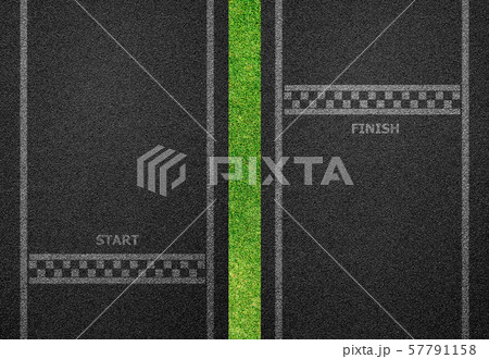 Start and Finish line racing background top view 57791158