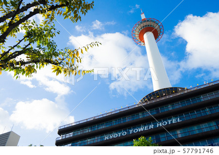 京都　タワー 青空 kyoto tower blue sky 57791746
