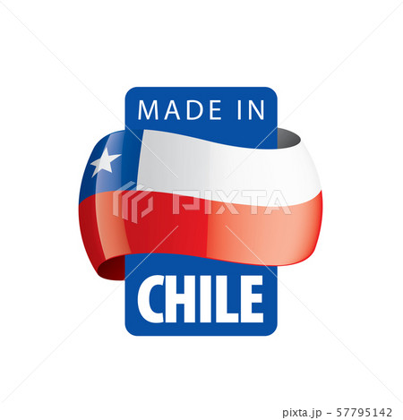 Chile flag, vector illustration on a white background. 57795142