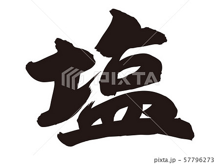 塩　筆文字 57796273