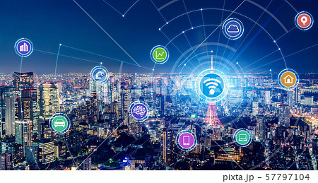ワイヤレスネットワーク　5G　モバイル通信 57797104