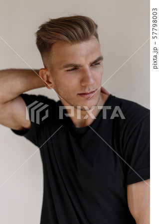 Fashionable portrait of a handsome young man 57798003