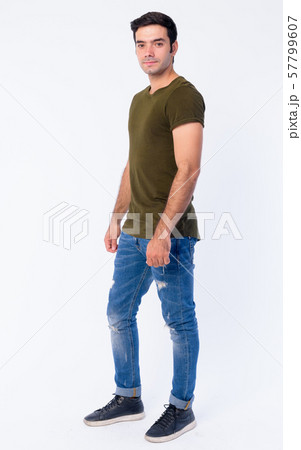 Full body of young handsome Persian man Full body of young handsome Persian man 57799607