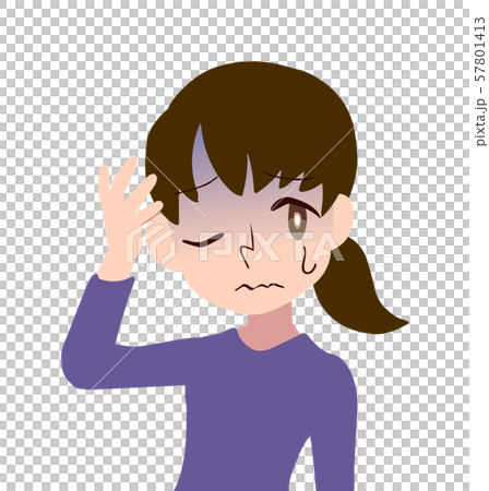 Headache woman upper body 57801413