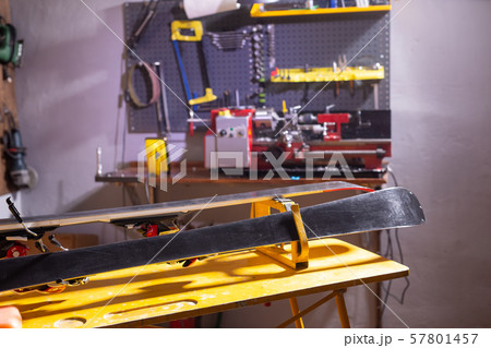 Ski service repairing the ski and bicycle Ski service repairing the ski and bicycle 57801457