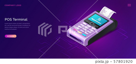POS terminal security, isometric business concept 57801920