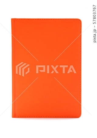 Orange diary isolated on white background 57803767