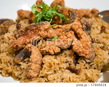 Glutinous oil rice with deep fried eel 57806628