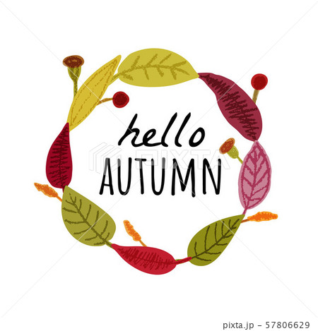 Hello autumn floral wreath Hello autumn floral wreath 57806629