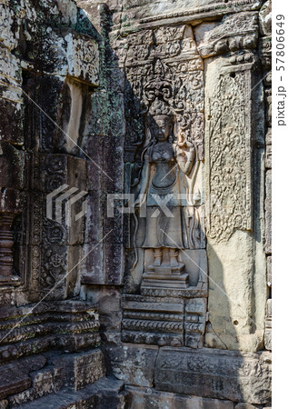 Apsara of Bayon Temple in Angkor Thom is The Heritage of Khmer Empire at Siem Reap Province, Cambodia. Apsara of Bayon Temple in Angkor Thom is The Heritage of Khmer Empire at Siem Reap Province, Cambodia. 57806649