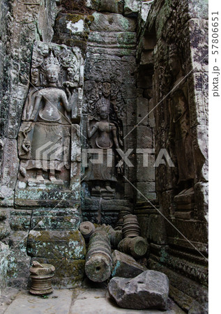 Apsara of Bayon Temple in Angkor Thom is The Heritage of Khmer Empire at Siem Reap Province, Cambodia. Apsara of Bayon Temple in Angkor Thom is The Heritage of Khmer Empire at Siem Reap Province, Cambodia. 57806651