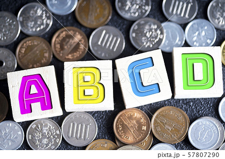 ABCD 日本円 背景素材 57807290