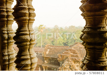 Angkor Wat is The One of World's Heritage in the Mist of Morning at Siem Reap Province, Cambodia. Angkor Wat is The One of World's Heritage in the Mist of Morning at Siem Reap Province, Cambodia. 57808011