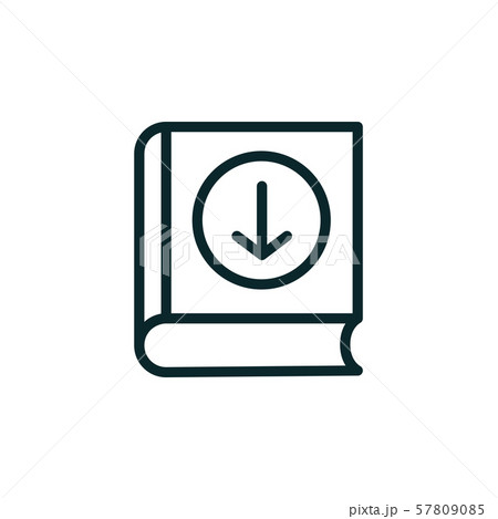 Ebook digital download icon - book and arrow 57809085