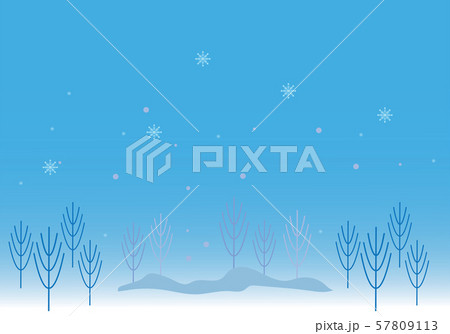 Christmas holiday pine trees blue sky with snow vector graphic 57809113