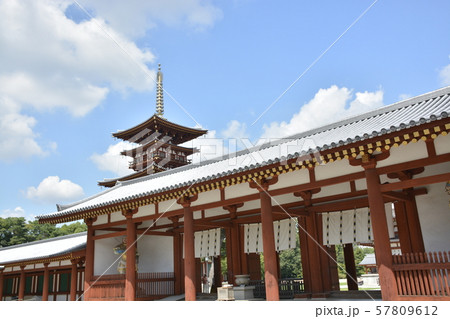 【奈良県】薬師寺・白鳳伽藍(中門) 【奈良県】薬師寺・白鳳伽藍(中門) 57809612
