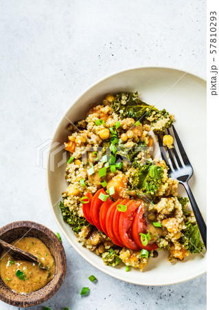 Vegan stew with chickpeas, sweet potato  57810293