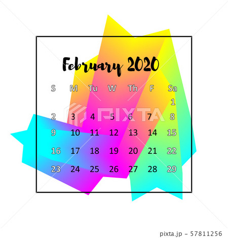 2020 Calendar design abstract concept 57811256