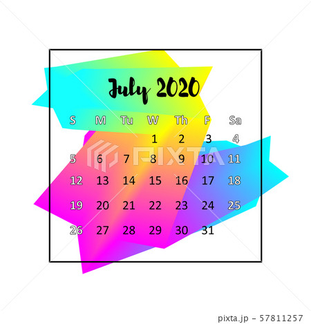 2020 Calendar design abstract concept 57811257