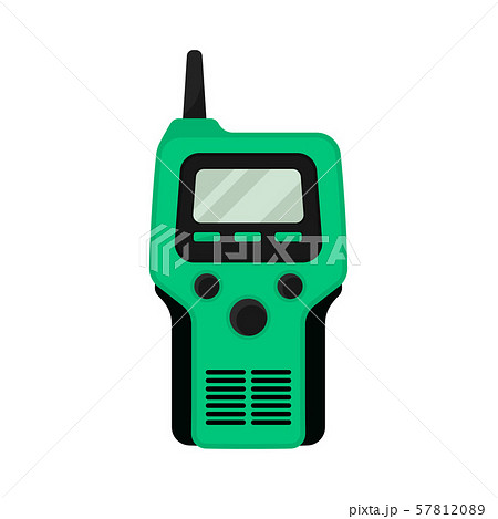 Green walkie talkie with antenna. Vector illustration. Green walkie talkie with antenna. Vector illustration. 57812089