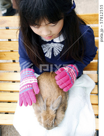 うさぎと女の子 57812555