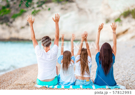 Young family on vacation have a lot of fun 57812993