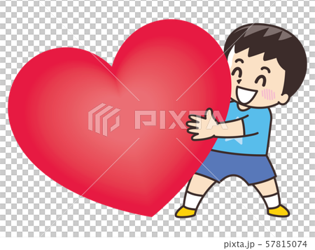男孩抱著大心臟 57815074