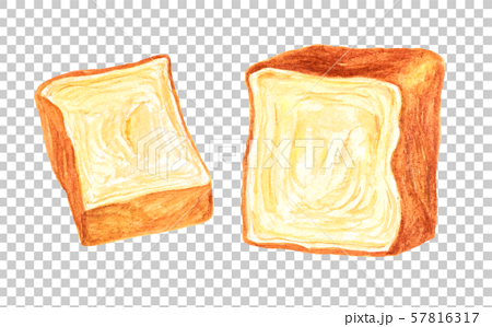 デニッシュ食パン02 水彩画 のイラスト素材
