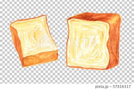 デニッシュ食パン02 水彩画 のイラスト素材