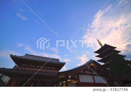 日本の東京都市景観 浅草寺 日本の東京都市景観 浅草寺 57817746